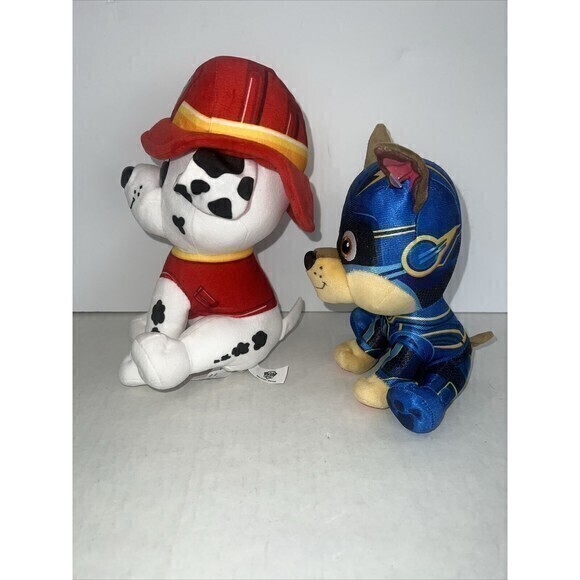 Nickelodeon Paw Patrol Chase 7” & Marshall 9” Plush Stuffed Animal Pair - Picture 2 of 7
